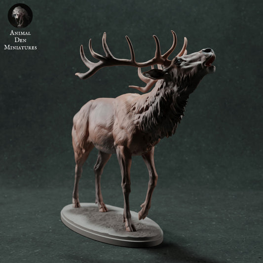 Foto de producto figura de animal Animal Den Miniatures 0: Figura de animal salvaje: ciervo rojo - bramando (22_11_11)