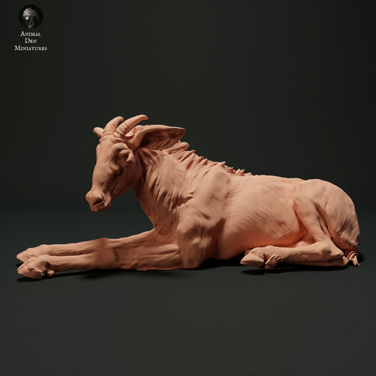 Foto de producto de figura de animal Animal Den Miniatures 0: figura de animal salvaje: serau de Sumatra - tumbado (23_05_05)