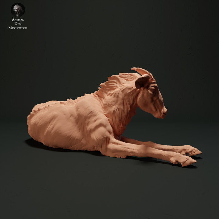 Foto de producto de figura animal Animal Den Miniatures 1: figura de animal salvaje: serau de Sumatra tumbado (23_05_05)