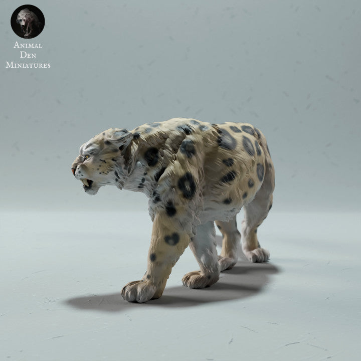 Foto de producto de figura animal Animal Den Miniatures 2: Figura de animal salvaje: leopardo de las nieves - enfadado (22_12_12)