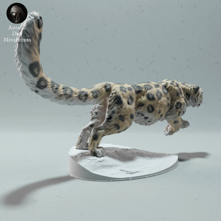 Foto de producto, figura animal Animal Den Miniatures 2: animal salvaje, figura animal: leopardo de las nieves - caminando (22_12_11)