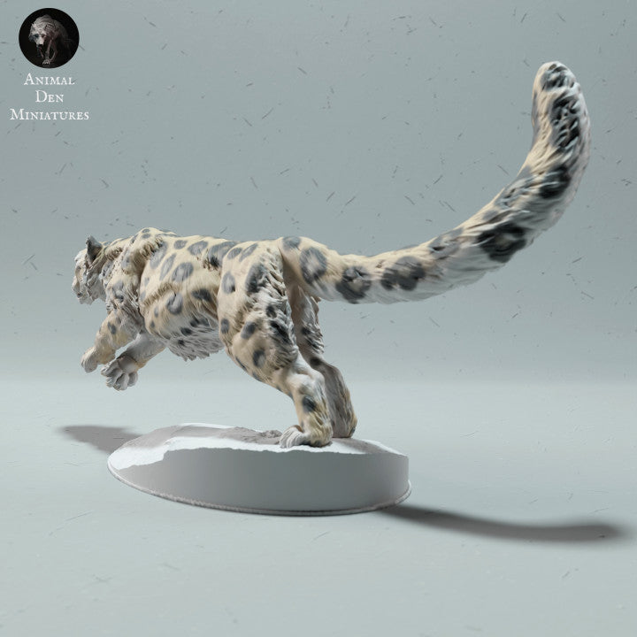 Foto de producto figura animal Animal Den Miniatures 3: figura de animal salvaje: leopardo de las nieves caminando (22_12_11)