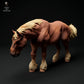 Foto del producto figura de animal diorama, modelismo: 0: Figura de animal de granja: caballo comiendo - Suffolk Punch
