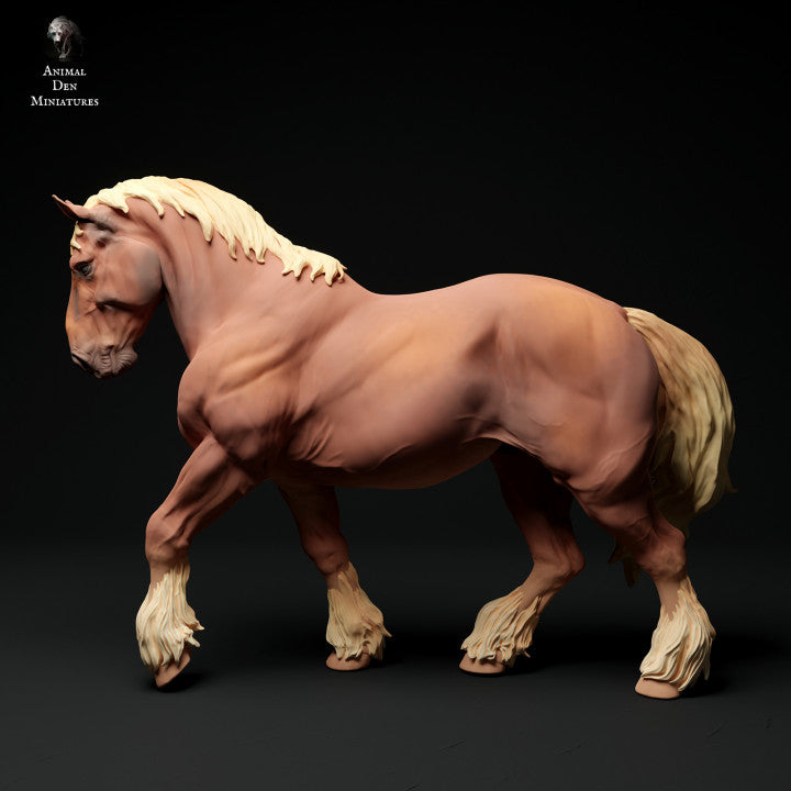 Foto del producto Figura de animal Diorama, Modelismo: 0: Figura de animal de granja: caballo trote - Suffolk Punch