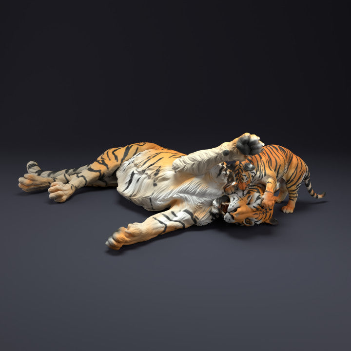 Foto de producto de figura animal Animal Den Miniatures 3: figura de fauna salvaje: tigre de Bengala con cría (22_08_11)