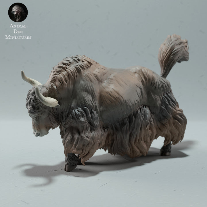 Foto de producto de figura animal Animal Den Miniatures 0: Figura de animal salvaje: yak salvaje del Himalaya - de pie (23_01_09)