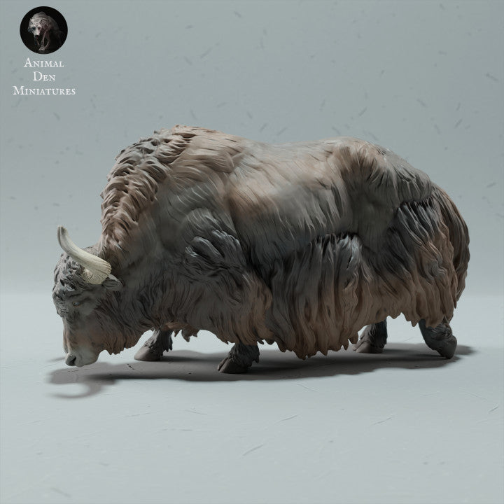 Foto de producto de figura de animal Animal Den Miniatures 0: Figura de animal salvaje: yak salvaje del Himalaya - pastando (23_01_10)