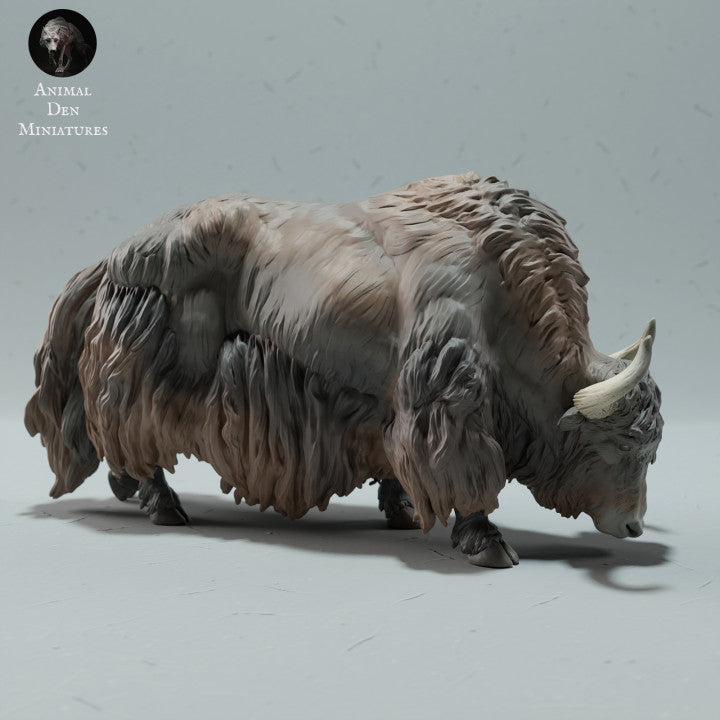 Foto de producto de figura animal Animal Den Miniatures 1: figura de animal salvaje: yak salvaje del Himalaya - pastando (23_01_10)