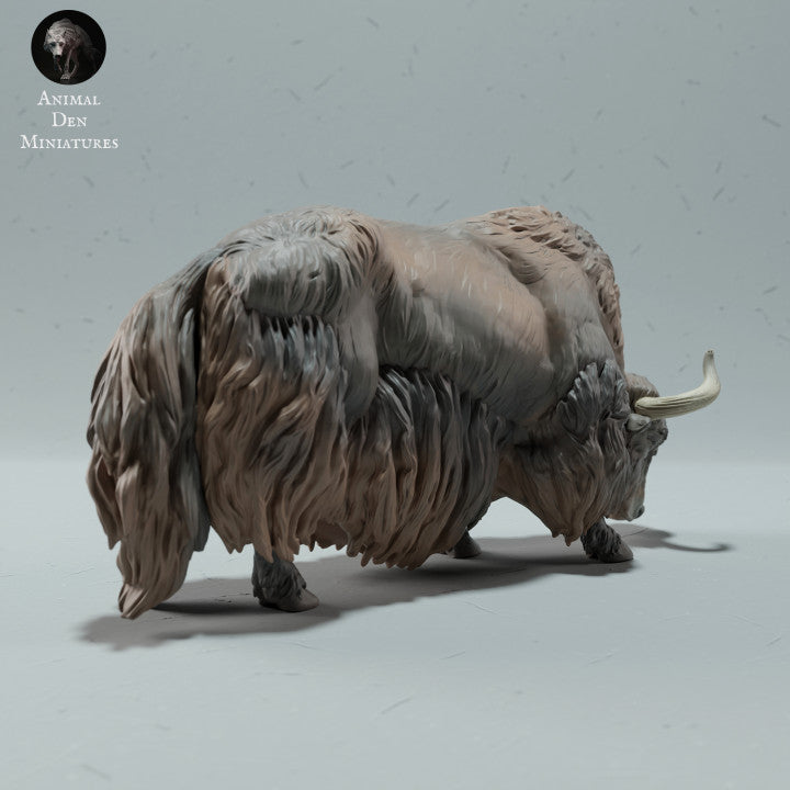Foto de producto figura de animal Animal Den Miniatures 2: Figura de animal salvaje: yak salvaje del Himalaya - pastando (23_01_10)