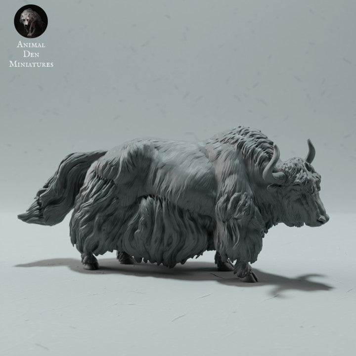 Foto de producto de figura de animal Animal Den Miniatures 1: Figura de animal de las tierras altas: yak salvaje del Himalaya (23_01_11)