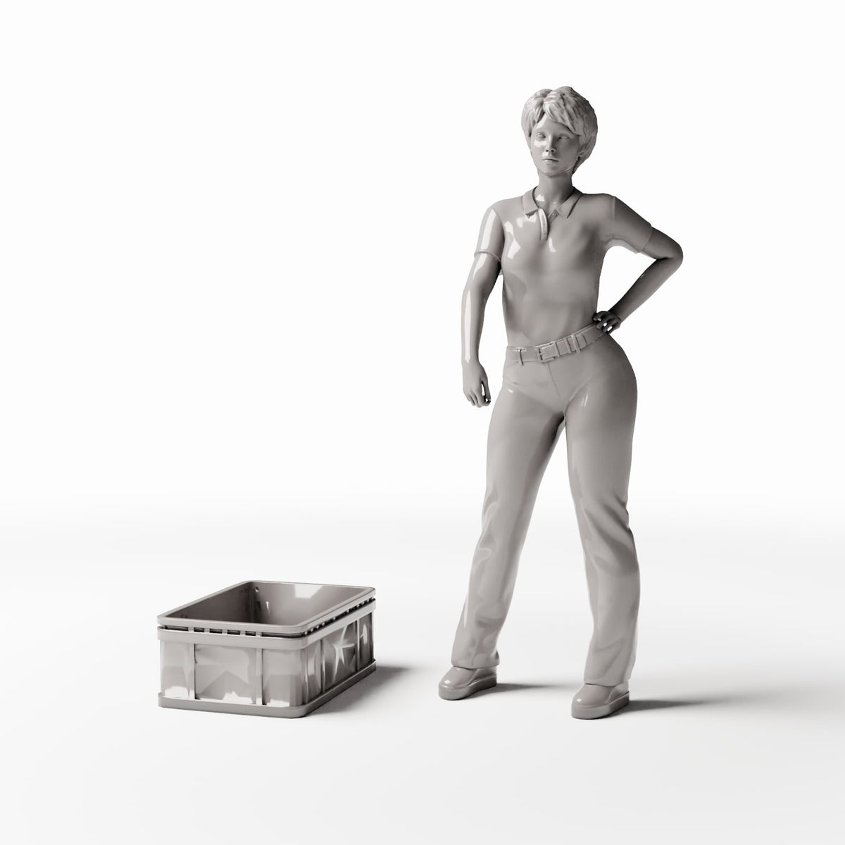 Foto de producto de diorama y modelismo 1: Almacenamiento para dioramas: caja apilable para productos de mercado (Ref. 817D)