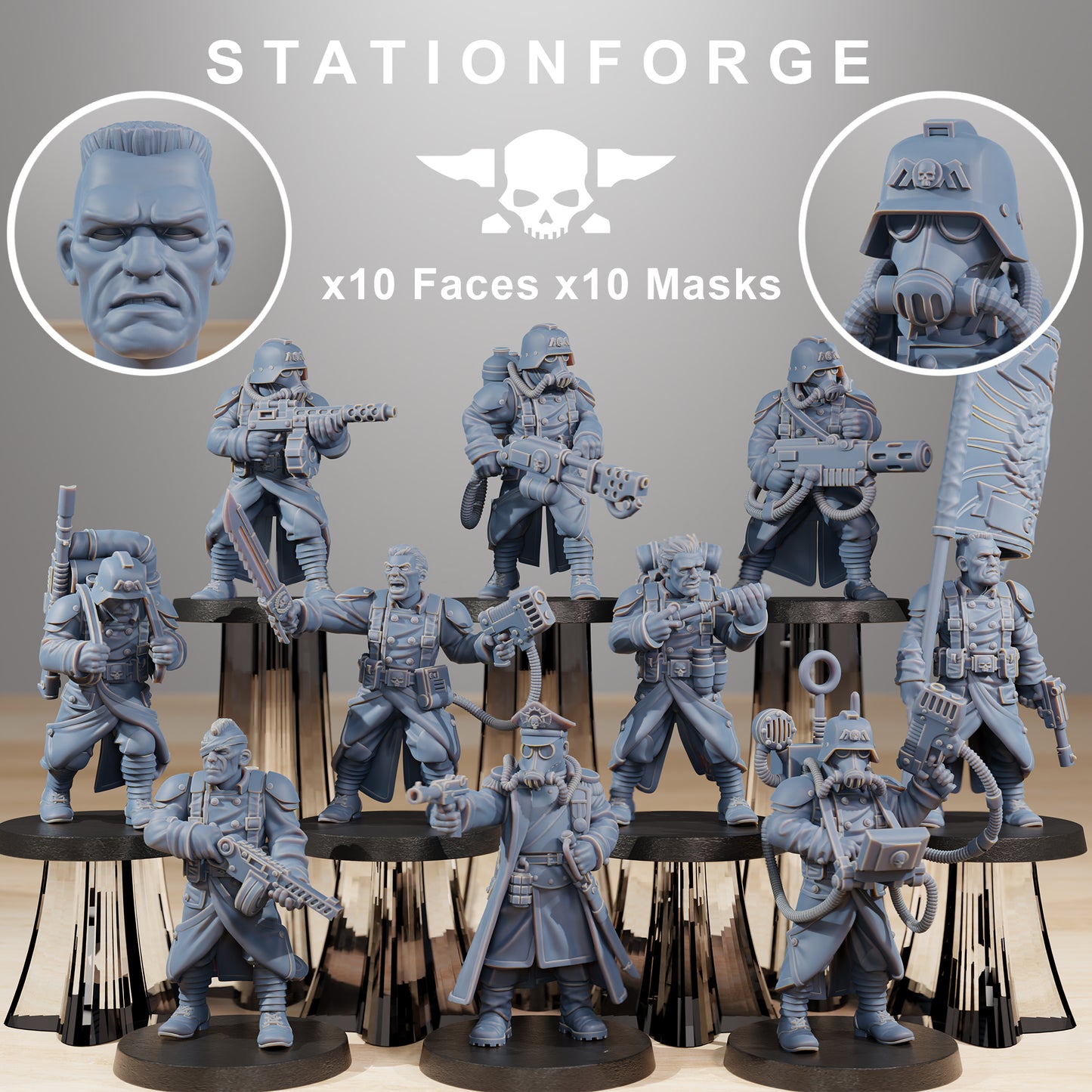 Foto del producto Tabletop 28mm The Printing Goes Ever On (TPGEO) 0: Combatientes GrimGuard