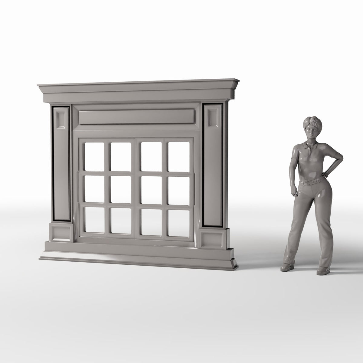 Foto de producto de diorama y modelismo 1: Edificio para diorama: ventana neoclásica con pilastras (Ref. 869D)