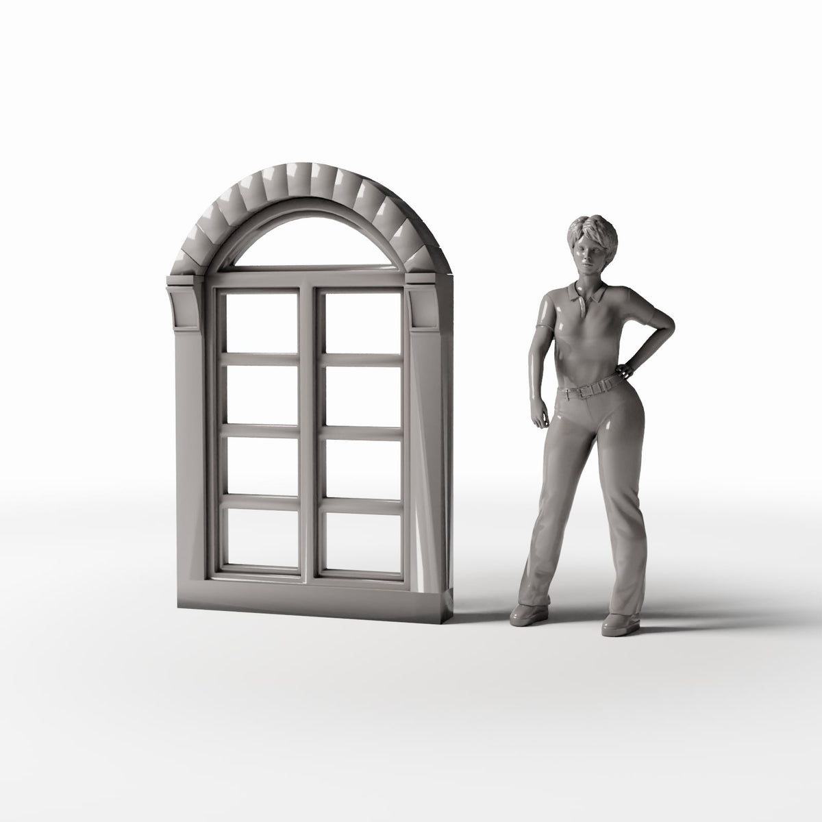 Foto de producto de diorama y modelismo 1: Arquitectura para dioramas: ventana neoclásica con montante en abanico (Ref. 874D)