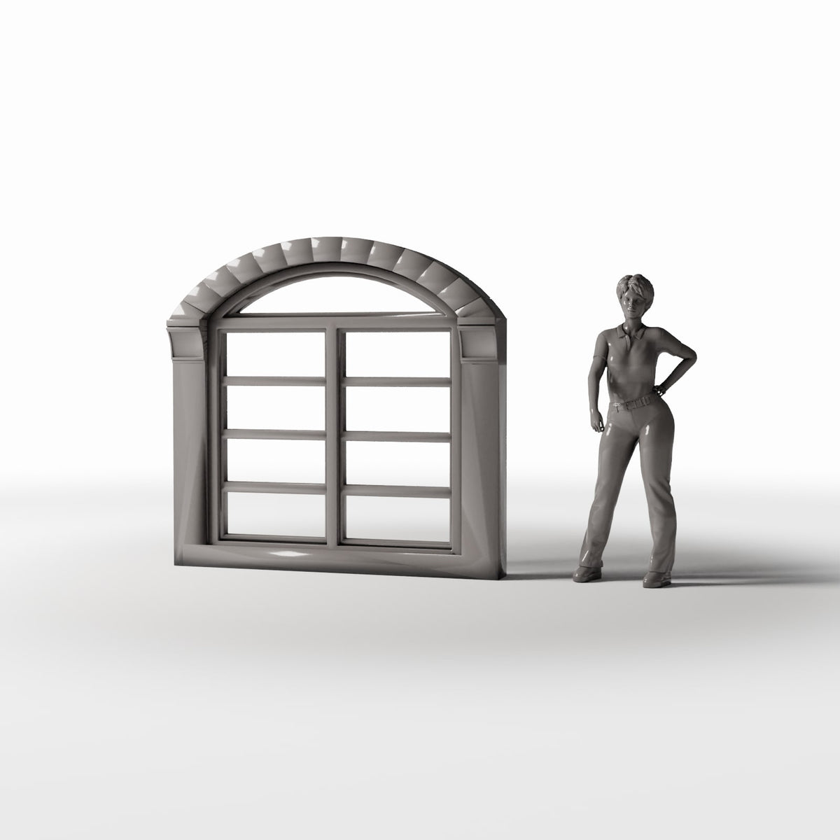 Foto de producto de diorama y modelismo 1: Arquitectura para dioramas: ventana doble neoclásica grande (Ref. 875D)