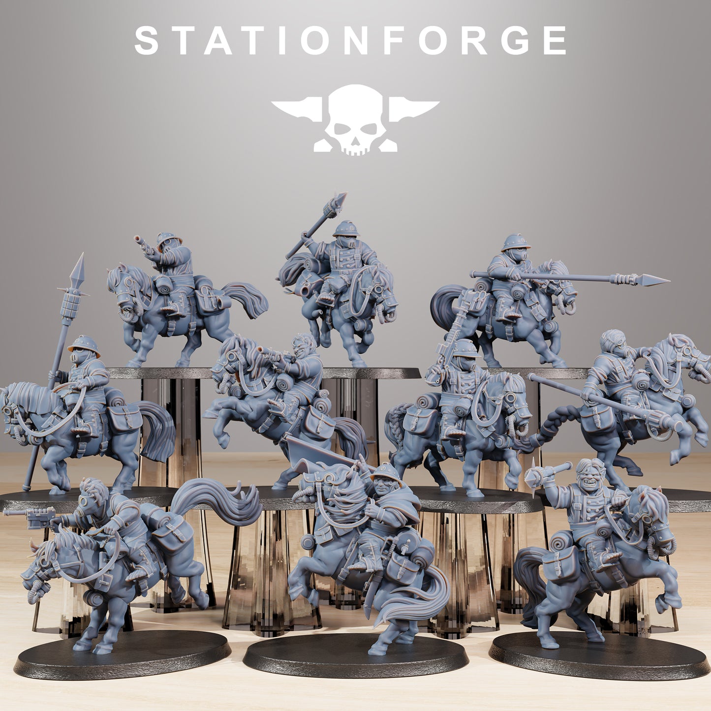 Foto del producto Tabletop 28mm The Printing Goes Ever On (TPGEO) 0: Caballería de Ponis GrimGuard