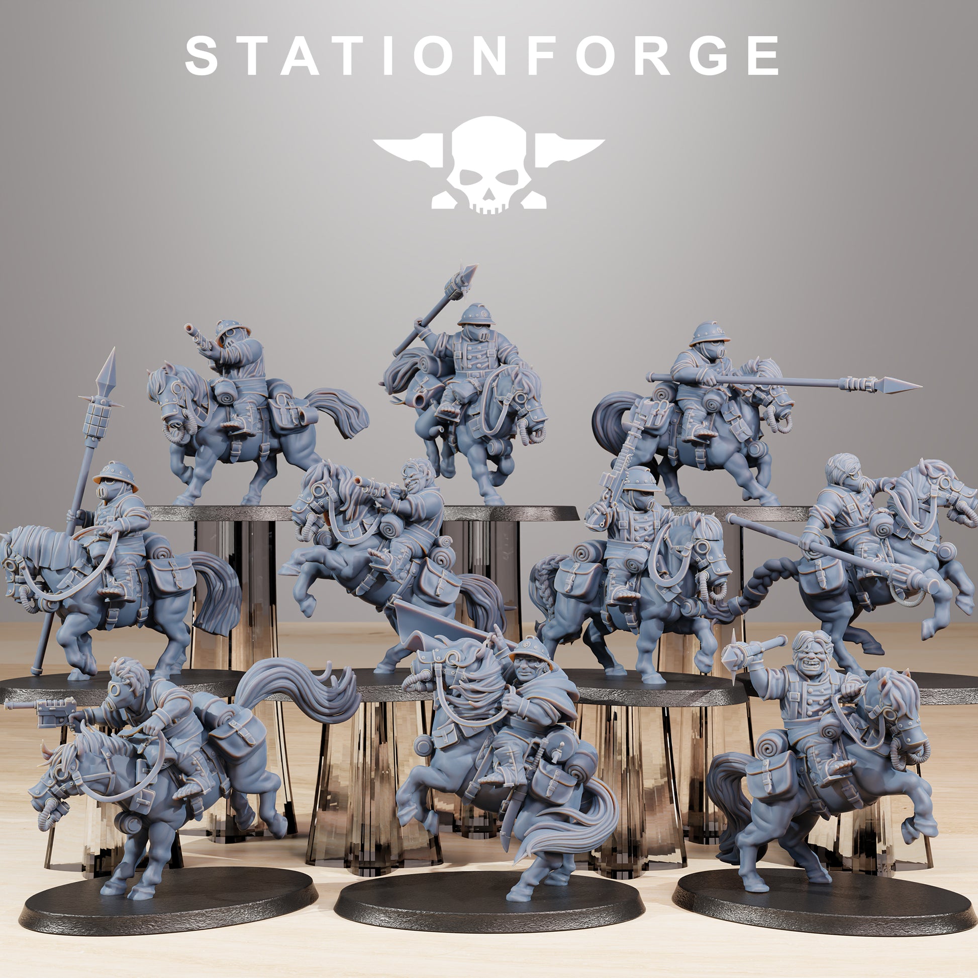 Foto del producto Tabletop 28mm The Printing Goes Ever On (TPGEO) 0: Caballería de Ponis GrimGuard