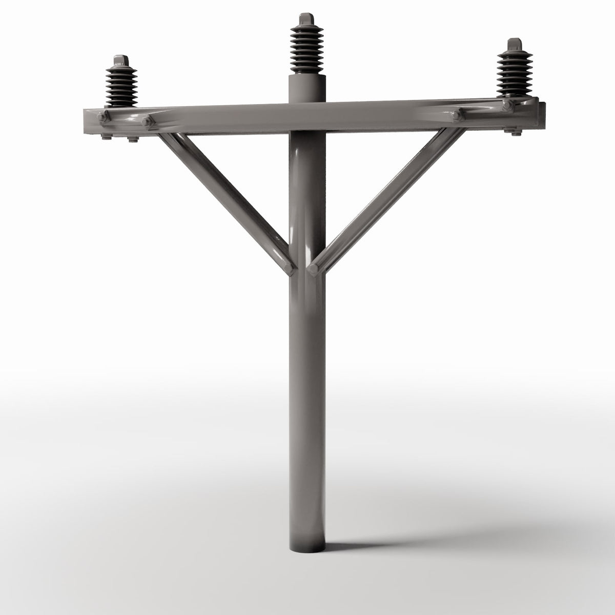 Diorama Modellbau Produktfoto 0: Diorama Infrastruktur: Betonstrommast mit 3 Isolatoren (Ref. 908D)
