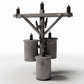Foto de producto de diorama y modelismo 0: Infraestructura para dioramas: poste eléctrico de hormigón con tres transformadores (Ref. 910D)