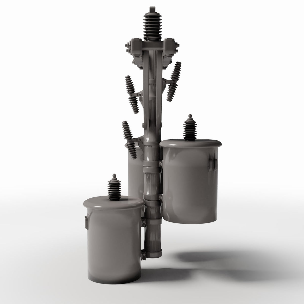 Foto de producto de diorama y modelismo 2: Infraestructura para dioramas: poste eléctrico de hormigón con tres transformadores (Ref. 910D)