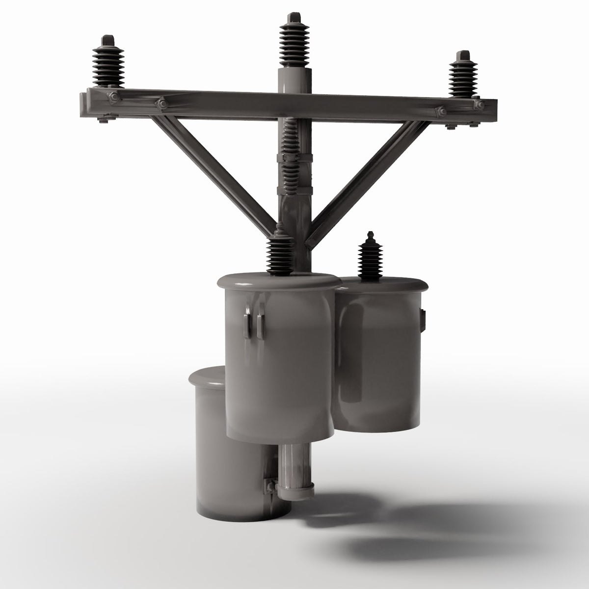 Foto de producto de diorama y modelismo 3: Infraestructura para dioramas: poste eléctrico de hormigón con tres transformadores (Ref. 910D)