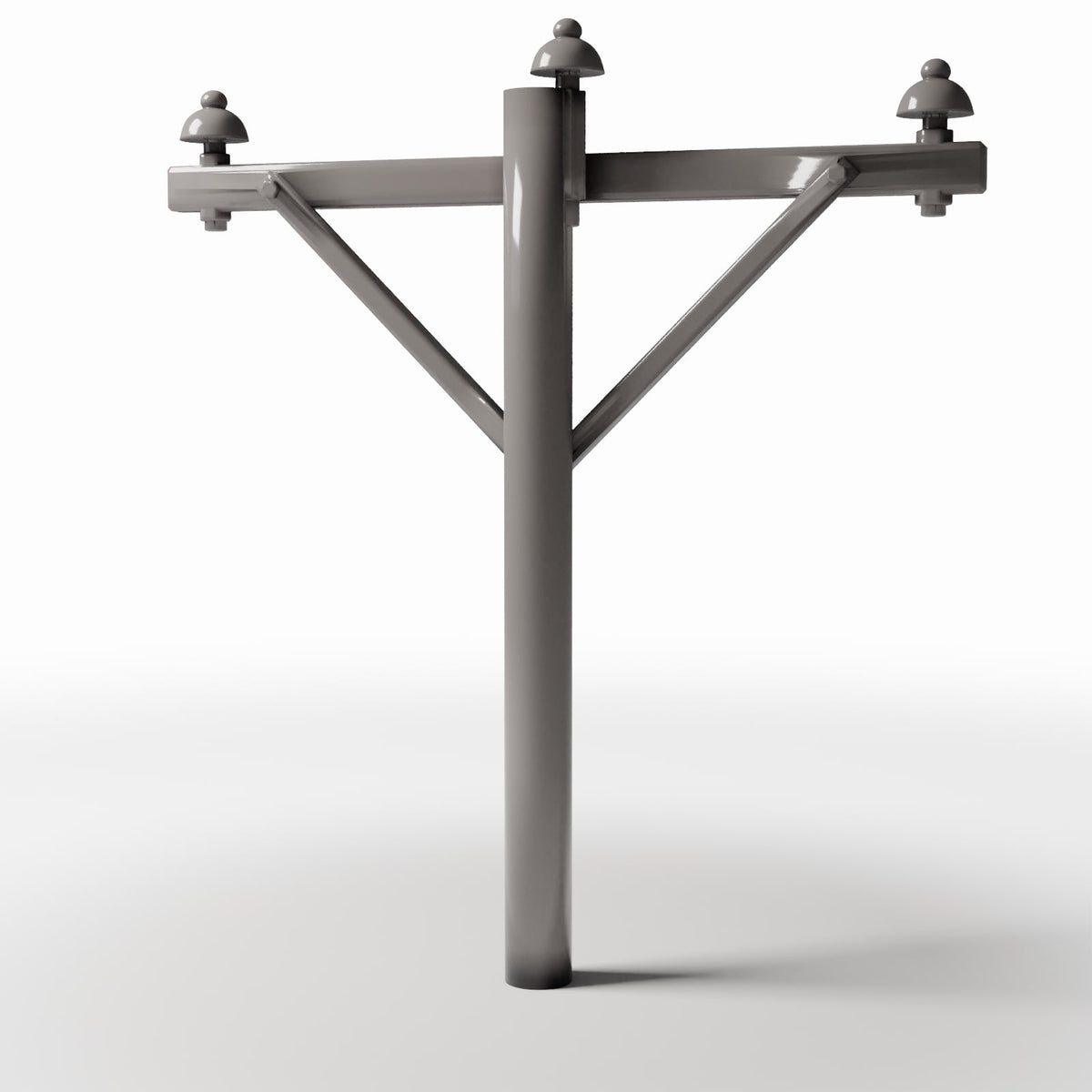 Foto de producto de diorama y modelismo 0: Infraestructura para dioramas: poste eléctrico de hormigón con 3 aisladores (Ref. 921D)