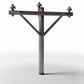 Foto de producto de diorama y modelismo 3: Infraestructura para dioramas: poste eléctrico de hormigón con 3 aisladores (Ref. 921D)