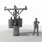 Foto de producto de diorama y modelismo 1: Infraestructura para dioramas: Poste eléctrico de hormigón con tres transformadores (Ref. 923D)