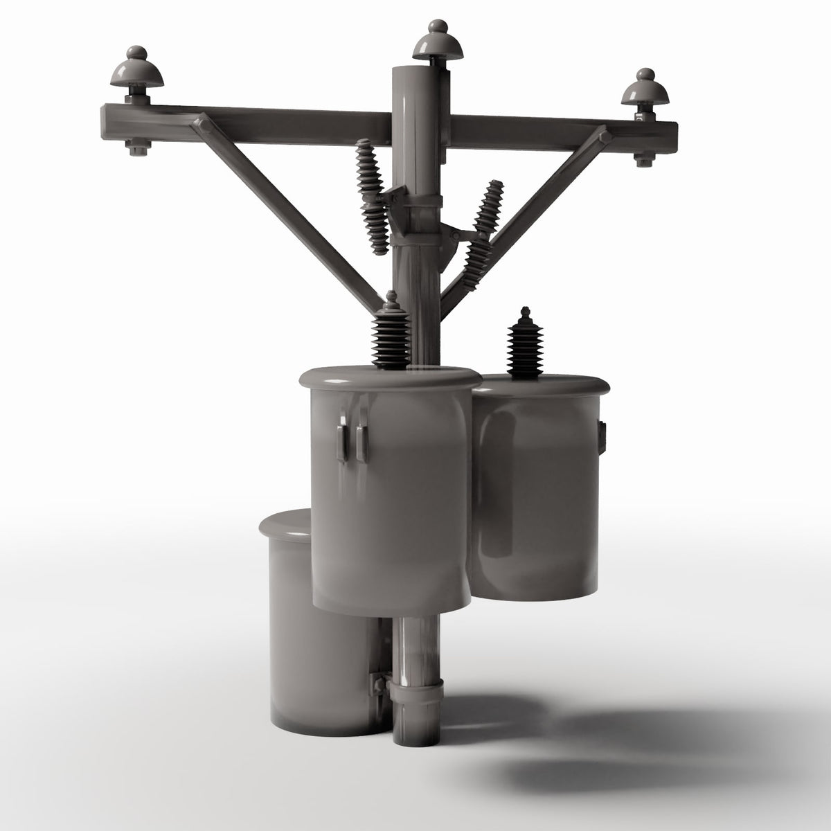 Foto de producto de diorama y modelismo 3: Infraestructura para dioramas: Poste eléctrico de hormigón con tres transformadores (Ref. 923D)