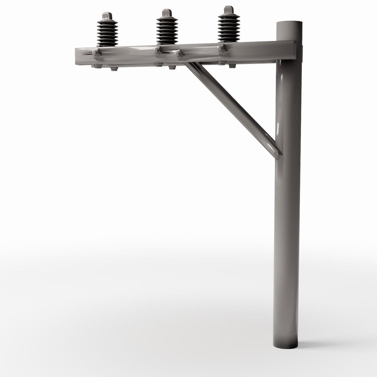 Foto de producto de diorama y modelismo 0: Infraestructura para dioramas: poste eléctrico con 3 aisladores (Ref. 933D)