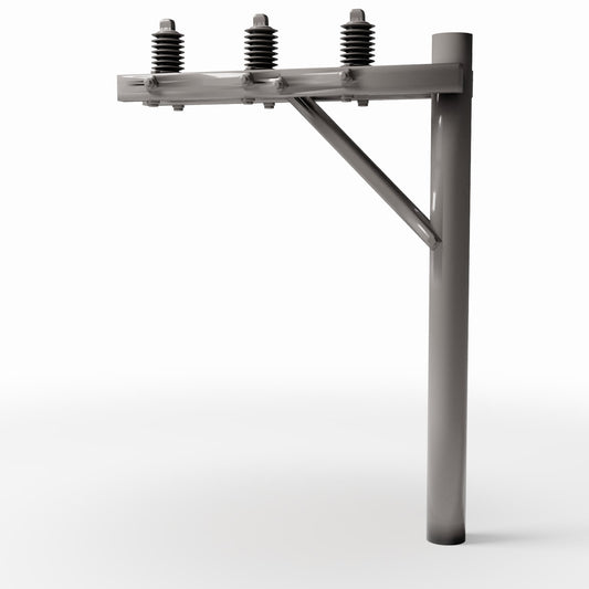 Foto de producto de diorama y modelismo 0: Infraestructura para dioramas: poste eléctrico con 3 aisladores (Ref. 933D)
