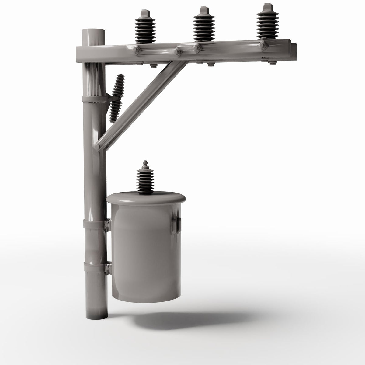 Foto de producto de diorama y modelismo 0: Infraestructura para dioramas: poste eléctrico de hormigón con transformador (Ref. 934D)