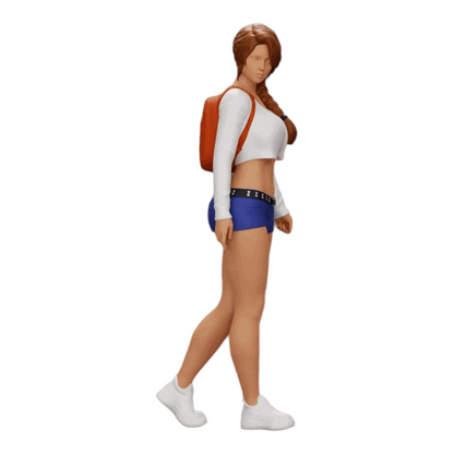 Imagen del producto 2 de 13: Miniatura figura: chica sexy, en pantalones cortos, minishirt y mochila (Núm. a0)
