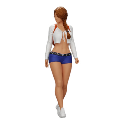 Foto del producto 0: Chica sexy, en pantalones cortos, minifalda y mochila (Ref Nr. A0)