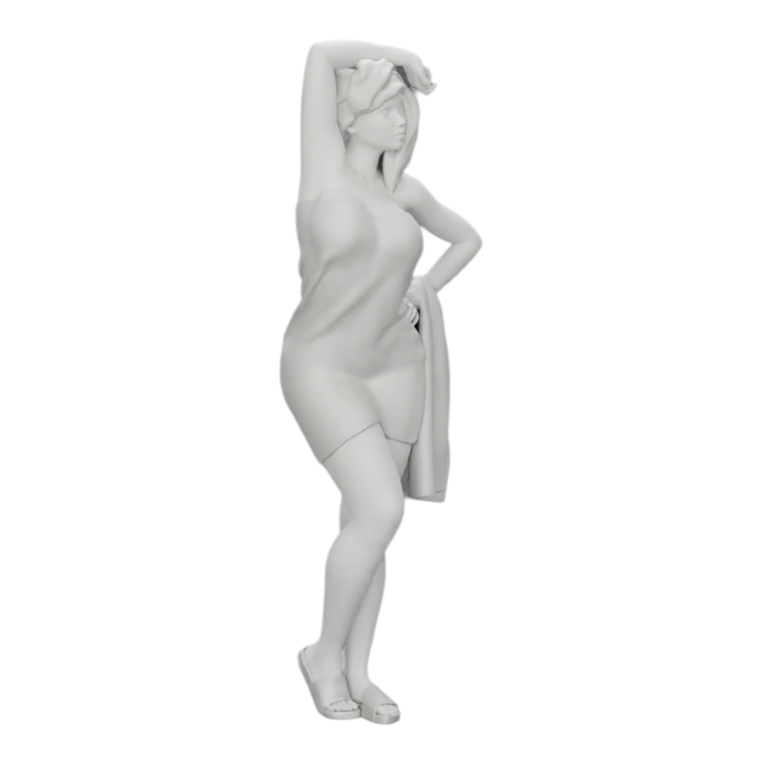 Foto de producto de modelismo de diorama 0: Mujer sexy después de la ducha con albornoz y toalla (Ref Nr. A10)