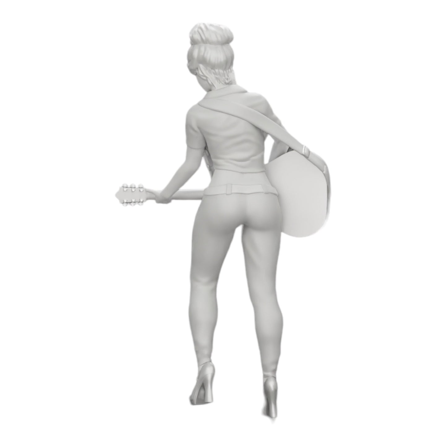 Foto de producto de modelismo de diorama 0: Joven mujer/músico en el escenario tocando guitarra acústica (Ref Nr. A13)