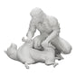 Foto del producto de modelismo de diorama 0: Hombre arrodillado acaricia a su perro acostado (Ref Nr. A20)