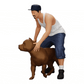 Foto de producto de modelismo diorama 0: Gangster-Homie con gorra y perro Pitbull (Ref. Nr. A22)