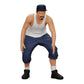Foto de producto de modelismo diorama 0: Gangster-Homie con gorra y perro Pitbull (Ref. Nr. A22)