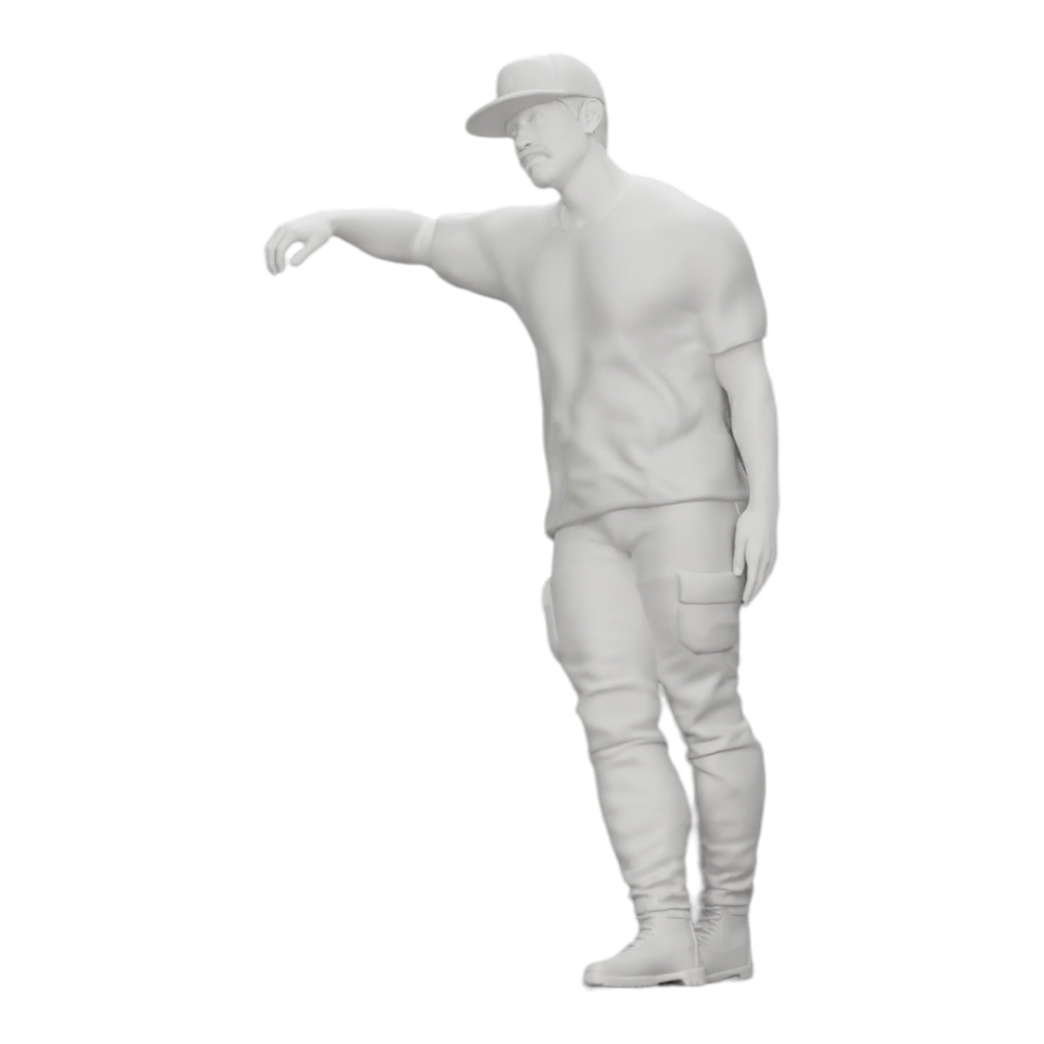 Foto de producto de modelismo de diorama 0: gánster con gorra apoyado en la pared (Ref. Nr. A23)