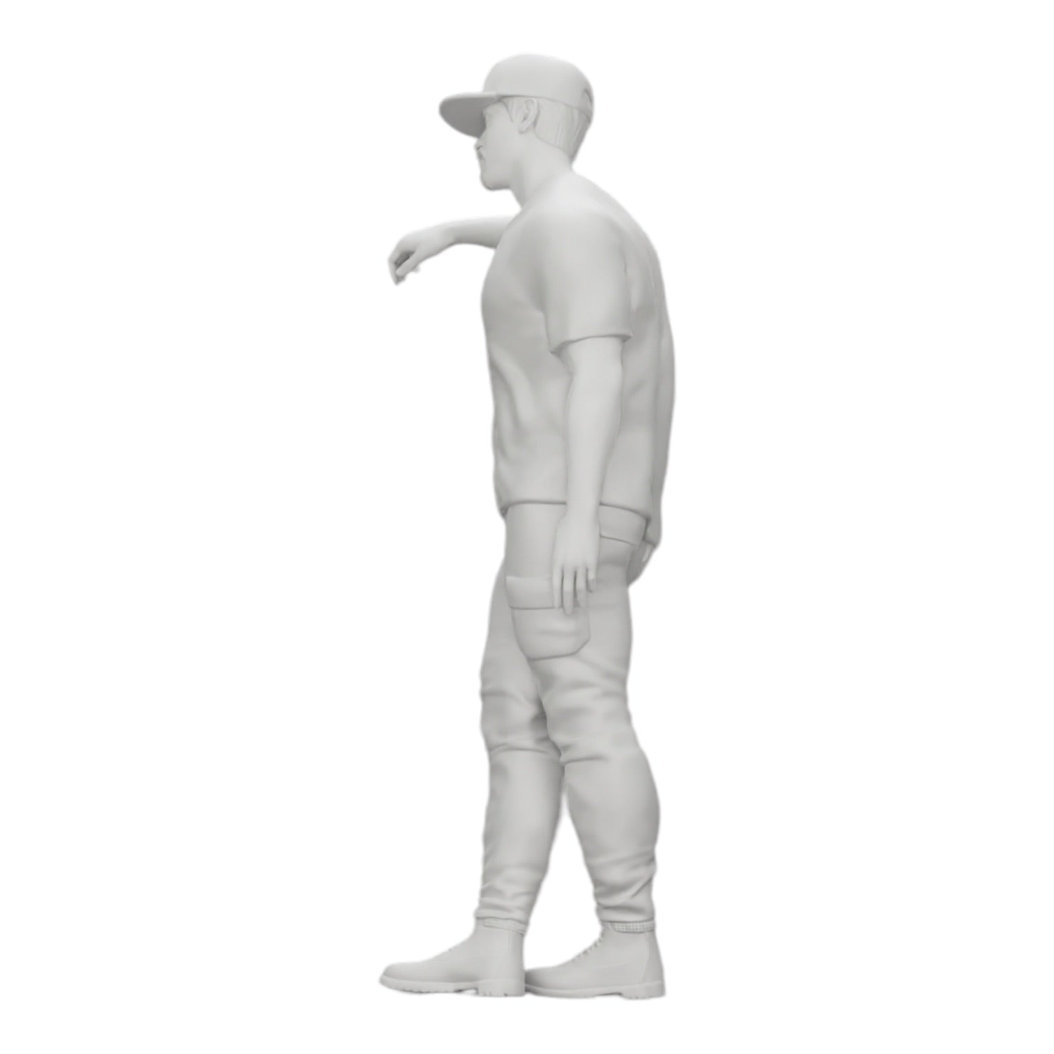 Foto de producto de modelismo de diorama 0: gánster con gorra apoyado en la pared (Ref. Nr. A23)