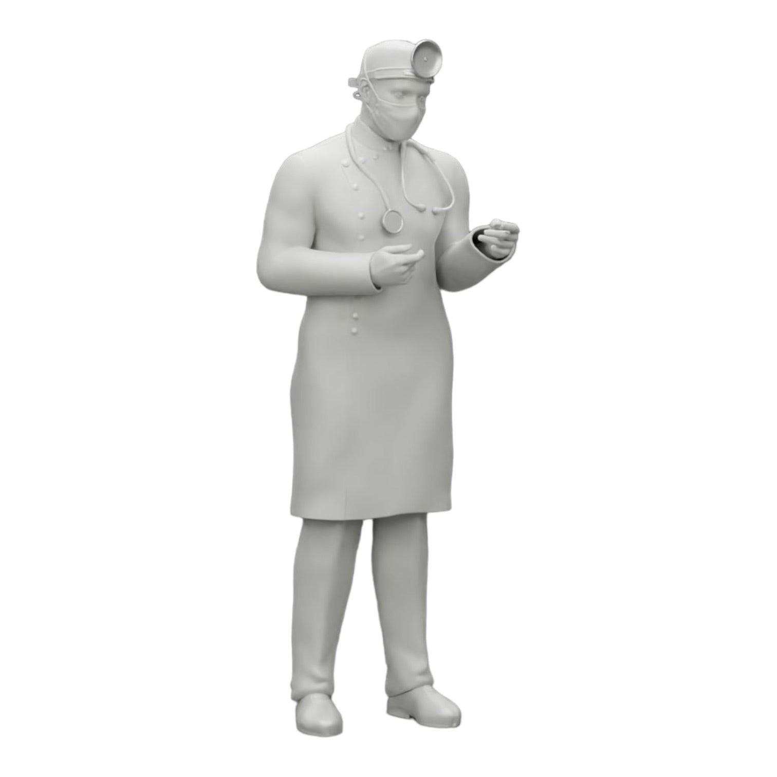 Diorama Modellbau Produktfoto 0: Chirurg/Arzt im Krankenhaus mit Stethoskop (Ref Nr. A29)