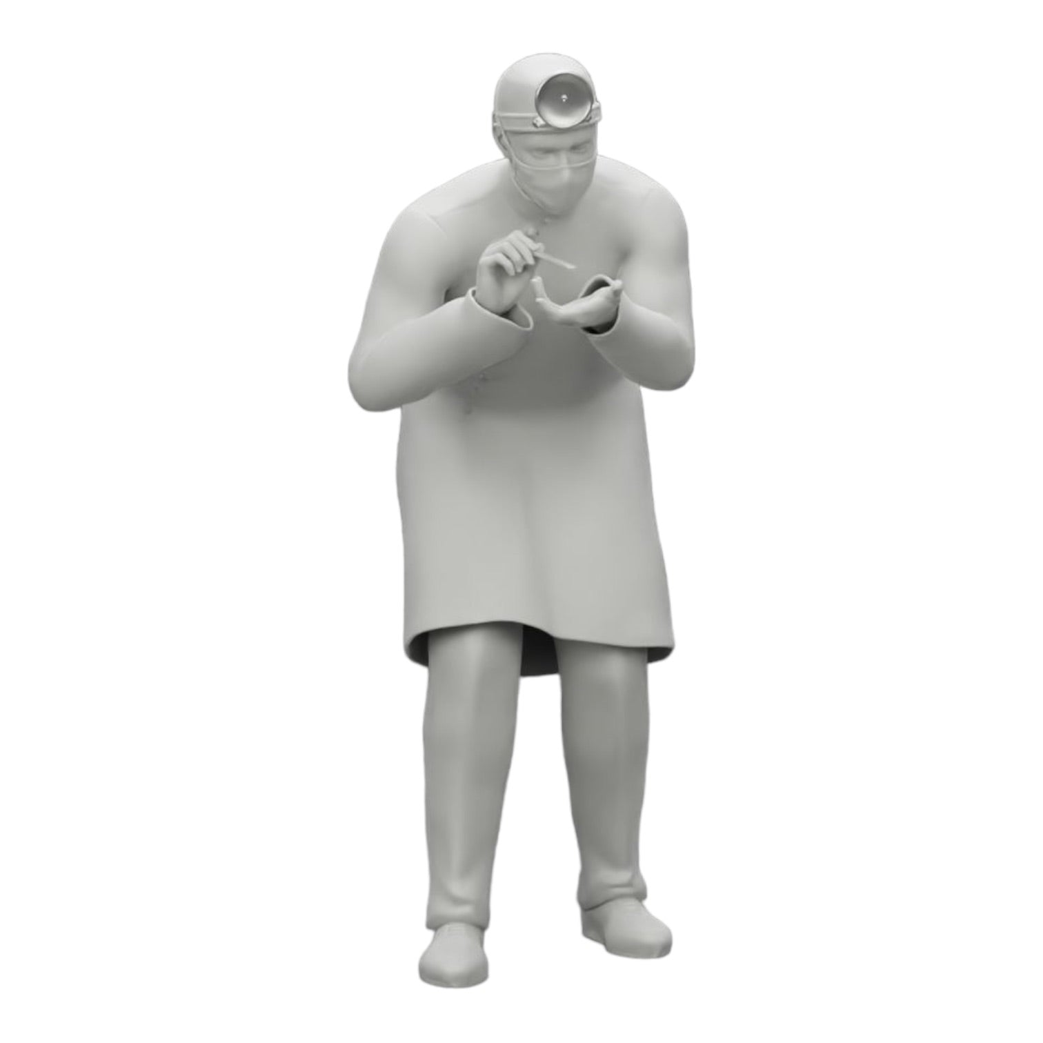 Diorama Modellbau Produktfoto 0: Chirurg/Arzt im Krankenhaus untersucht Patienten (Ref Nr. A30)