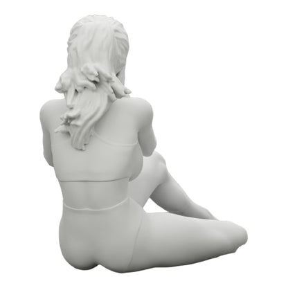 Foto de producto de modelismo de diorama 0: Fotógrafa en bikini sentada sosteniendo una cámara (Ref Nr. A35)