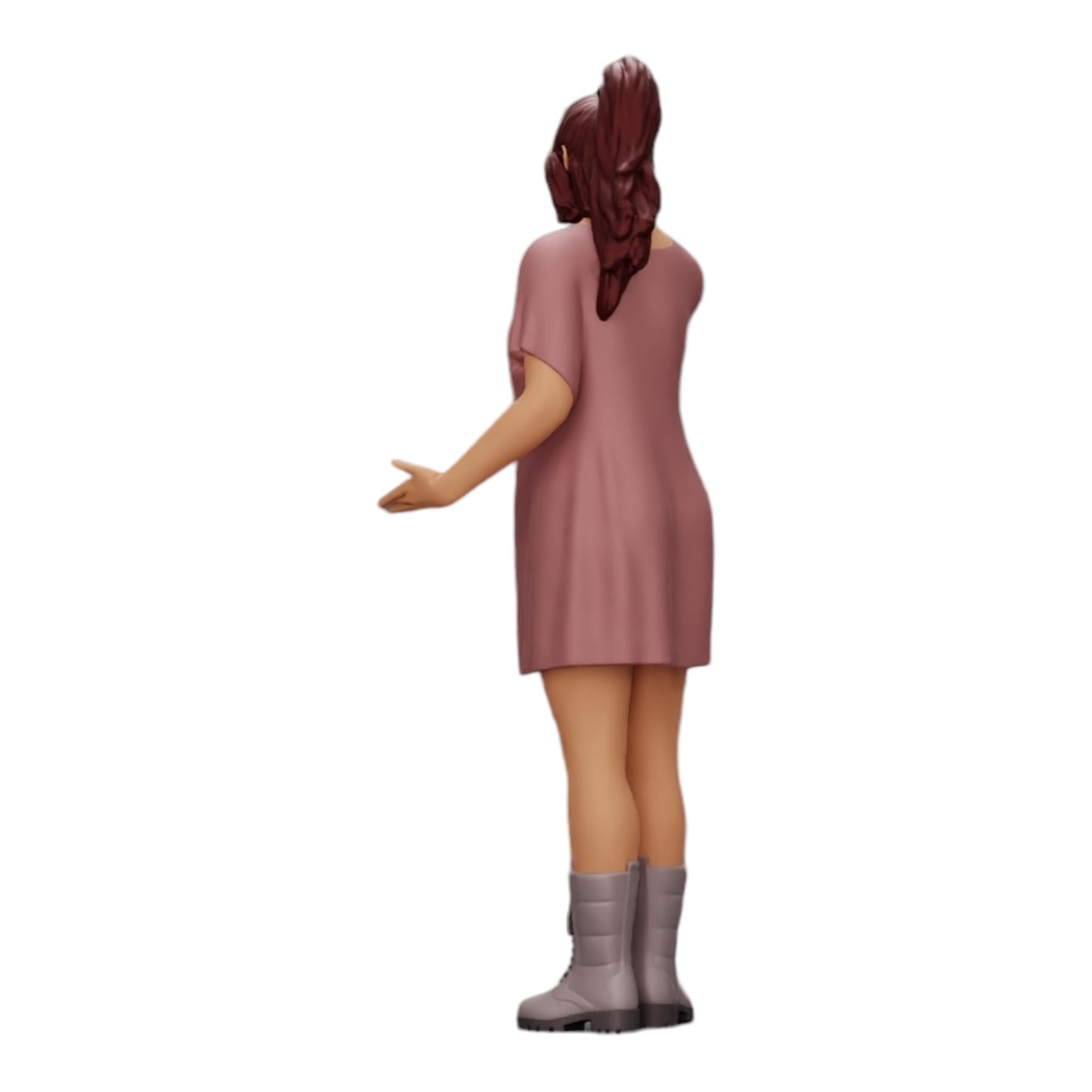 Foto de producto de modelismo de diorama 0: Joven atractiva con camisa larga y botas (Ref. Nr. A37)