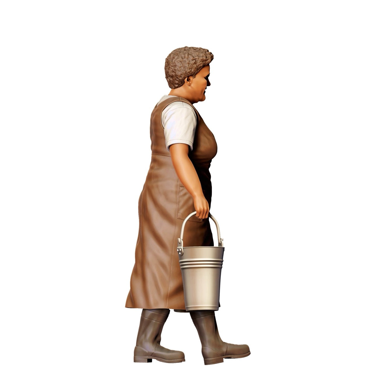 Miniatura: Campesina con cubos - Vieja agricultora en acción (Nº 302)