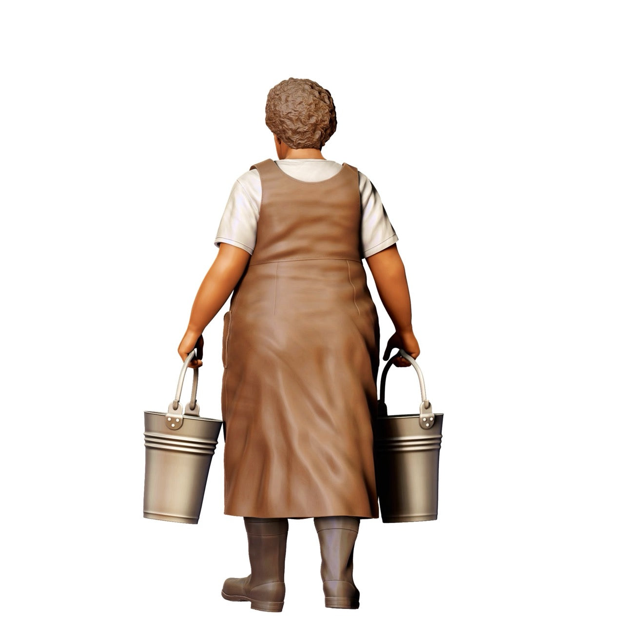 Miniatura: Campesina con cubos - Vieja agricultora en acción (Nº 302)