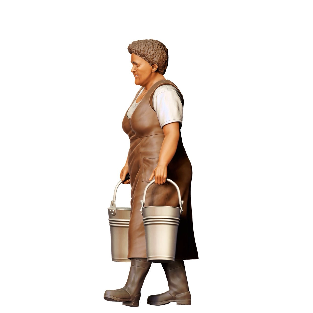 Miniatura: Campesina con cubos - Vieja agricultora en acción (Nº 302)
