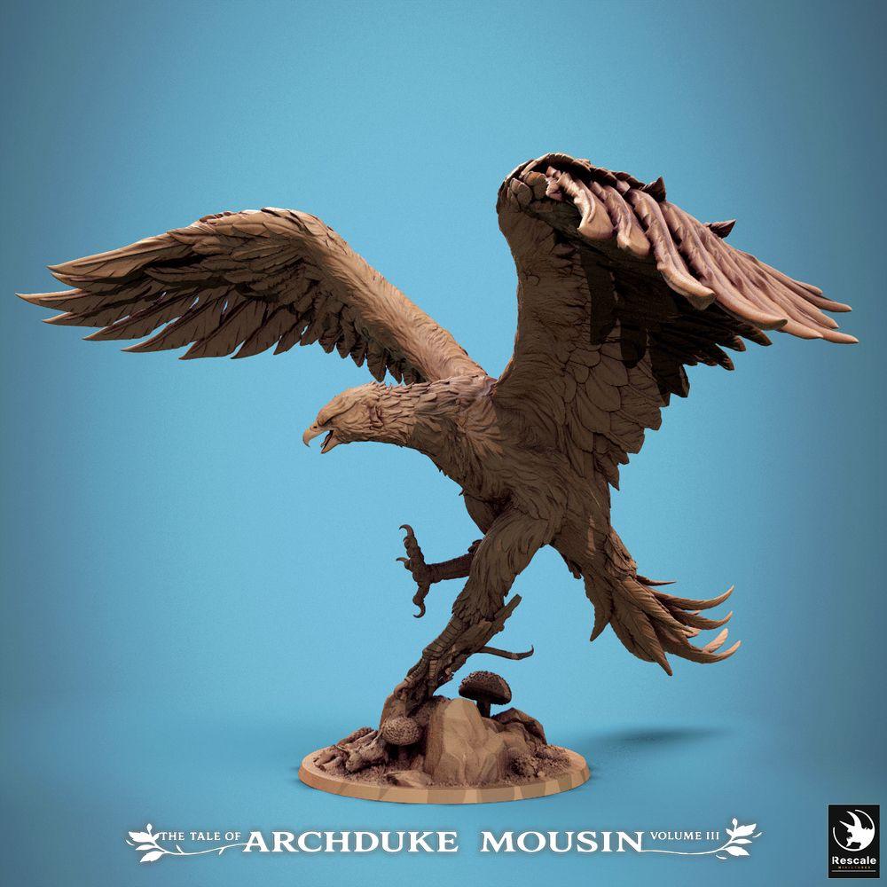 Foto del producto Tabletop 28mm Lord of the Print (LotP) 0: Miniatura de Tabletop: Kriegsadler / Gran Águila - Águila gigante, bestia voladora, ave de presa monstruosa en picada (25_07_C1)