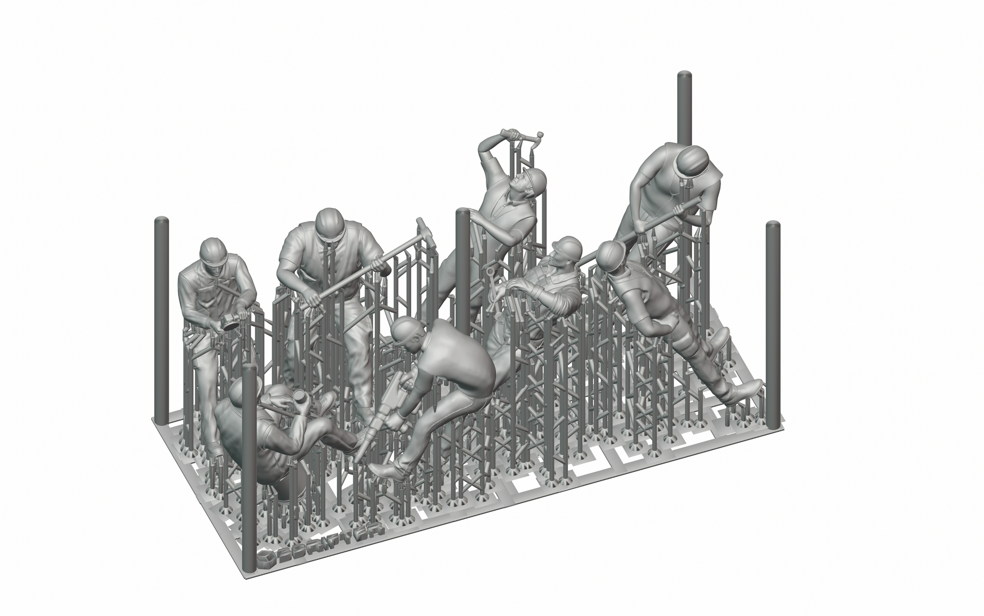 Foto del producto Diorama y modelismo figura en miniatura: Set de trabajadores, 8 figuras